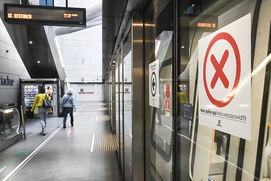 Emergenza Coronavirus - fase due - metropolitana di Brescia